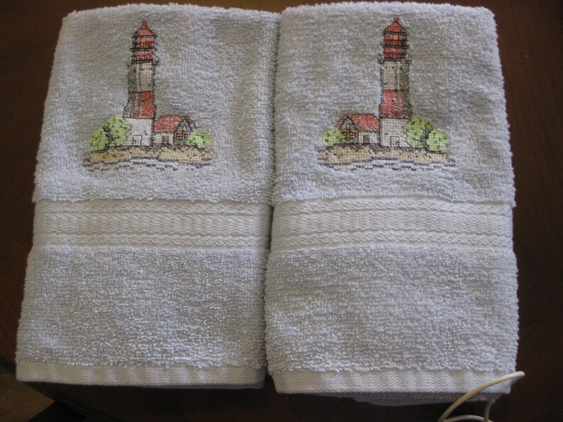 Lighthouse Hand Towel Etsy