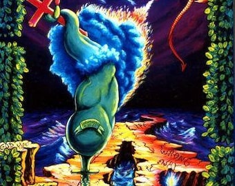 Rare Vincent Monaco Strength Blacklight Art Poster