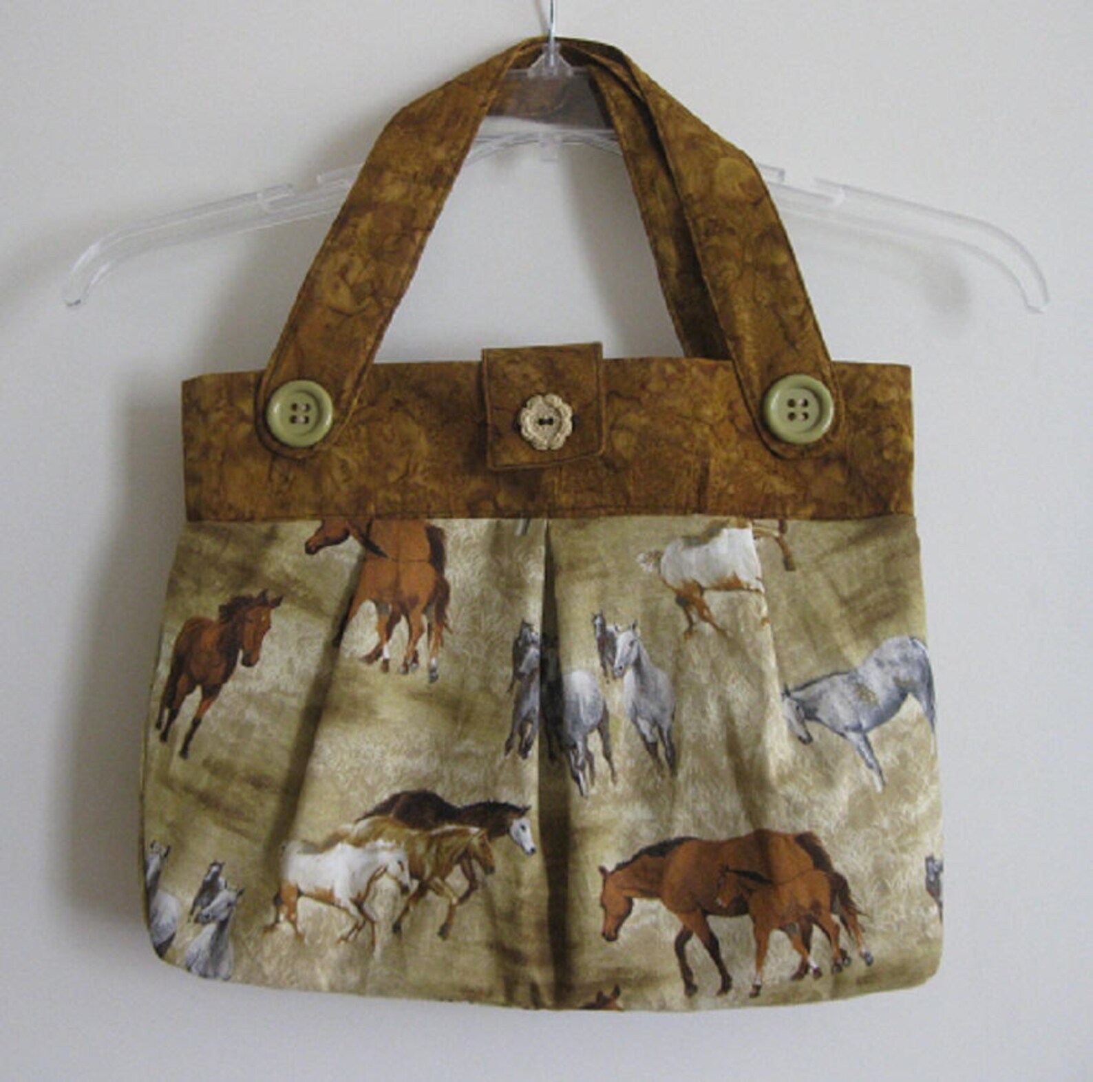 Bolso de caballo / bolso / tote marrón Etsy España