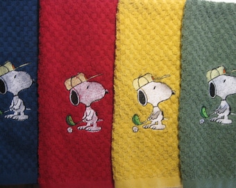 Embroidered Beagle Golf Towel #2