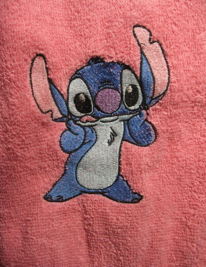 MoonwolfStudios Stitch Embroidered Bath Towel