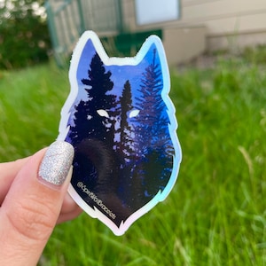 Spirit Wolf Sticker Holographic