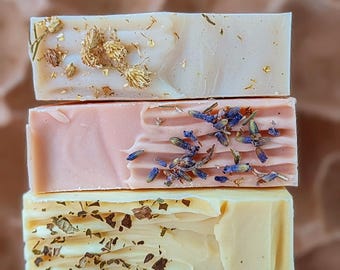 Seasonal Herbal Handmade Soap Variety Pack of 3