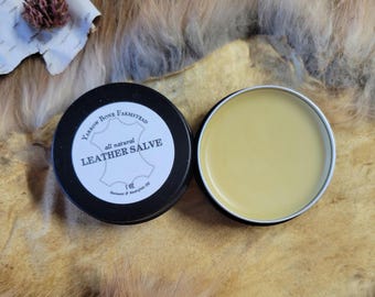 Beeswax & Neatsfoot Oil Natural Leather Conditioner for boots, belts, tack, sheepskins, wallets