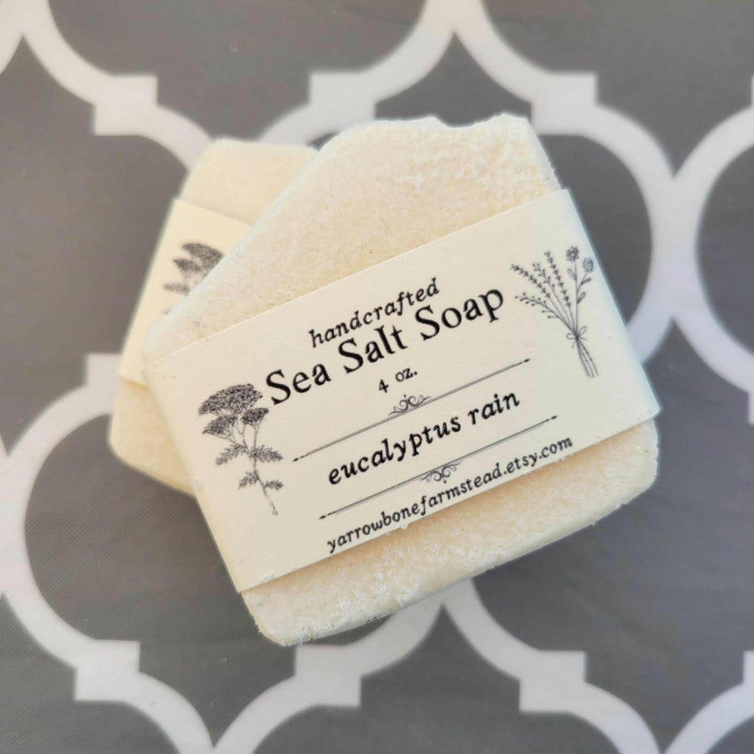 Salt Soap | Eucalyptus Rain Sea Salt Bar - Etsy