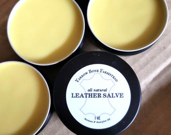 Bulk Beeswax Leather Conditioner: Natural Neatsfoot Oil Salve (10 x 2oz)