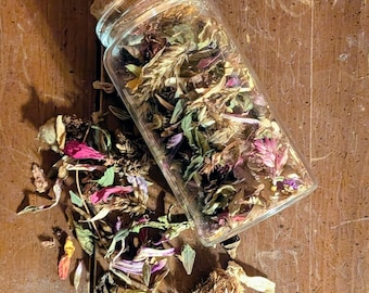 Vial of Dried Homegrown Flower Petals | Cottage Flowers, Organically Grown