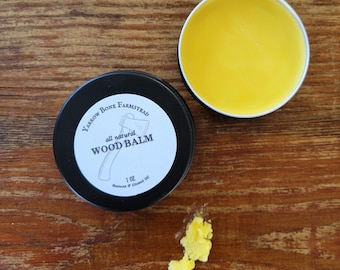 Beeswax & Linseed Oil Wood Balm / Butter | Tool Handle, Wooden Spoon, Board Wax | 1 oz, 4 oz