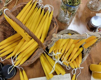 20 Pairs of Tapers | Bulk Beeswax Hand-Dipped Candles
