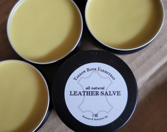BULK Leather Conditioner for boots, belts, tack, hides, wallets; Beeswax & Neatsfoot Oil Leather Balm 20 oz