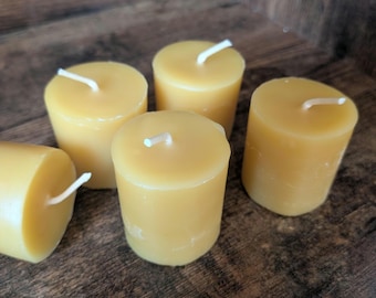 20 Pure Beeswax Votives, Bulk Votive Candles