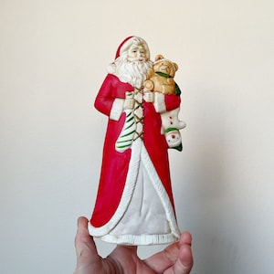 Tall Santa Claus Figure, Tall Santa, Made in Taiwan, Vintage Santa Decor, Vintage Santa Collection, Santa Claus Collector