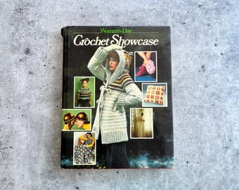 Woman's Day Crochet Showcase Book, HCDJ, Color Plates, 1970s Fashion Book, Vintage Crochet Book, Crochet Fashion, Granny Fashion, Pink Book