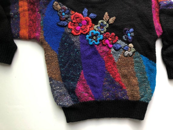 Long Sleeve 3D Flowers Cardigan Sweater