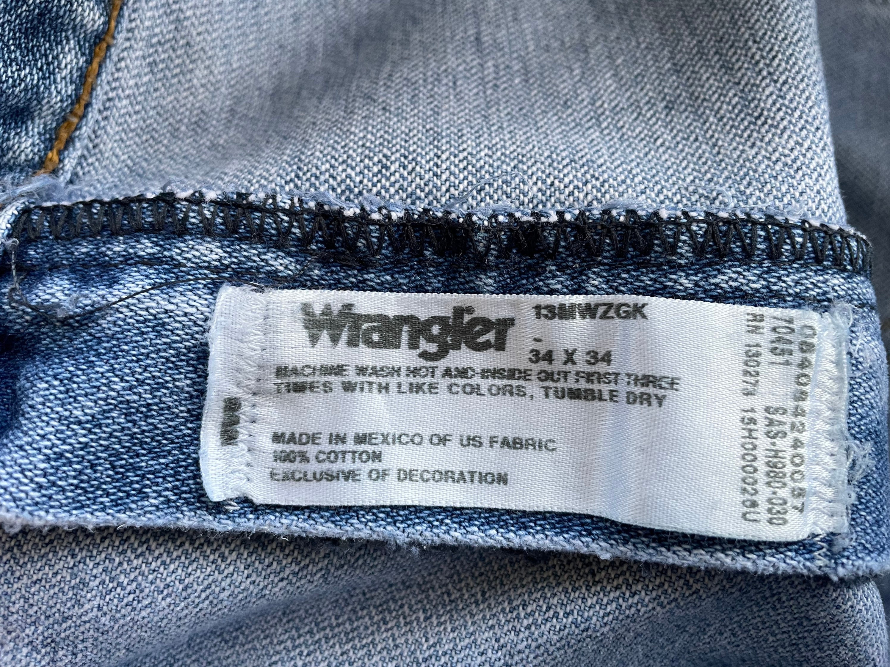 Vintage Wrangler Jeans Retro Denim Mens Size 34 X 34 34W - Etsy