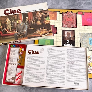 Vintage Clue Game, Complete, 1972 Original Parker Brothers CLUE, Mystery Detective Board Game, Vintage Clue Game, Mystery Game