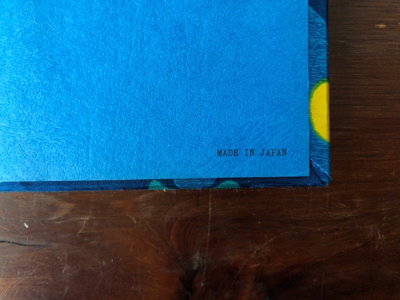 vintage photo album 4.5 x 3.5 card collector blue daisy pattern scrapbook tall skinny long flower power photo album teal blue notebook