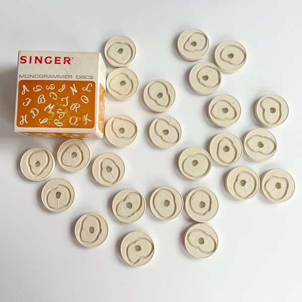 Vintage Singer Monogrammer Discs, Replacement Discs for Monogrammer, you choose, B C D E F G H I J K L M N O P Q R S T U V W X Y Z, 171288