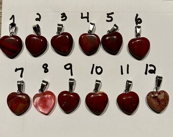 You get all 12. Lot of 12 16MM Natural Stone Charm Heart Pendant.   Great for resale or gifts