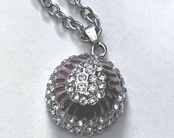 New BASEBALL Rhinestone Accent necklace 1 inch