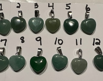Lot of 12 16 mm natural stone heart shaped charm pendant you get 12