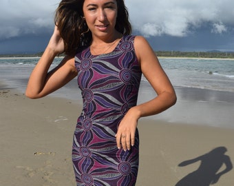 Classic Sheath Dress - Indigenous Art - Timeless Fashion