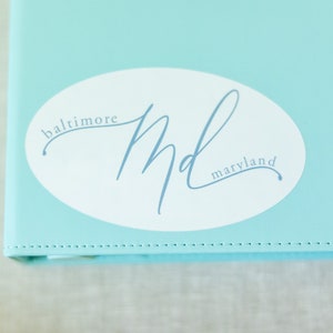 SALE!!! | Baltimore Maryland | White Oval Shiny Vinyl Sticker | Made in Maryland