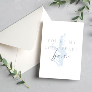 Tu es ma Chesapeake Bae | Carte de voeux de 4,25 x 5,5 po. ou carte de Saint-Valentin | Enveloppe incluse | Intérieur vierge