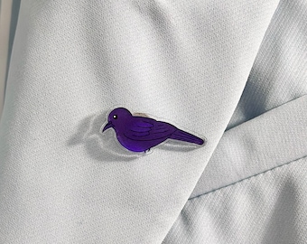 Raven Bird Acrylic Pin | Made in Baltimore Maryland