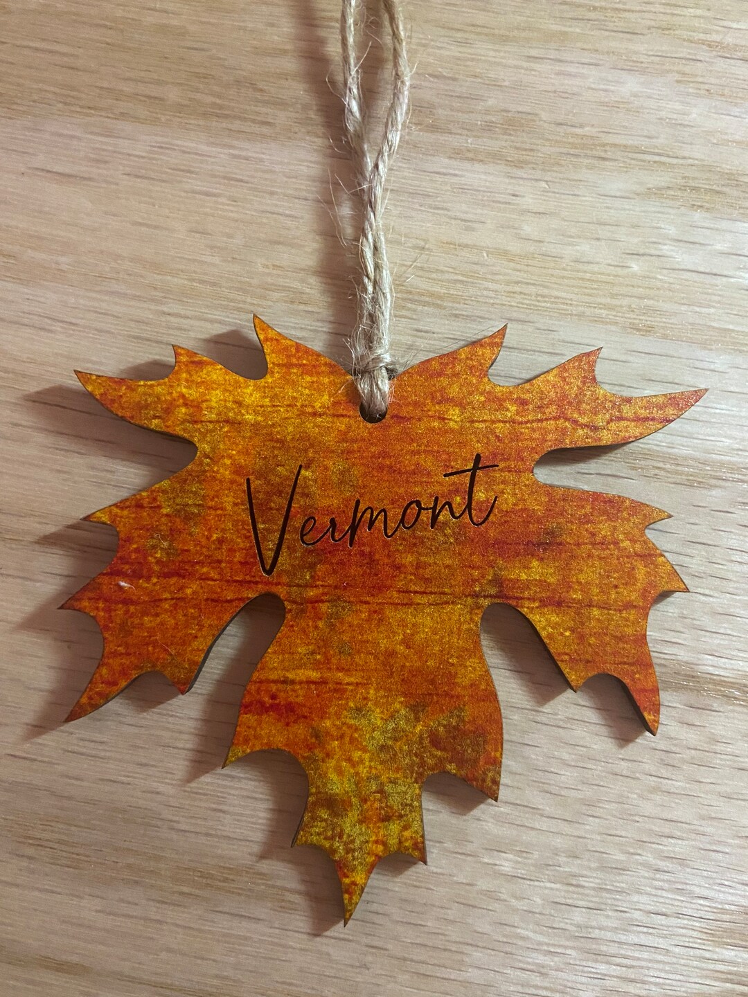 Vermont Maple Leaf Ornament - Etsy