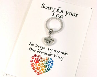 Pet Loss Gift Keychain | Bereavement  keyring | Grief Keyring | keyring Pet loss display card | Pet Memory Keychain | Keychain card pet S032