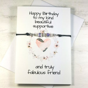 Vriendschap verjaardag | Verjaardag armband kaart cadeau | Verjaardagsarmband cadeau | Vriendschap verjaardagskaart armband cadeau | Vrienden armband