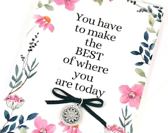 Encouragement Card, You Can, Believe in Yourself Card, Good Luck Card, Motivational Quote, New Job, Make the Best of where you are