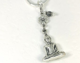 Travel Buddha keychain, good luck charm, positivity gift, Lucky Buddha gift, Buddha Purse charm, spiritual, birthday gift idea for a friend