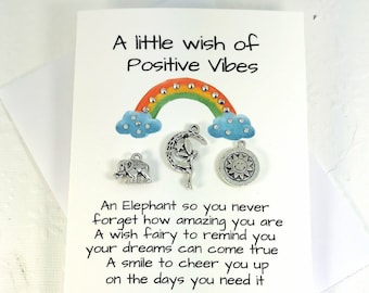Positive Vibes Gift Card | Hope Gift | Thoughtful keepsake Gift | Positivity Gift | Encouragement Gift | Thinking of you Keepsake Gift Card