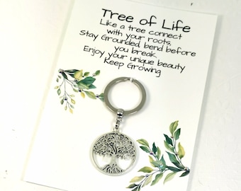 Tree of Life Keychain | Tree keyring | Keychain charm | keyring for Women | keyring display card | Keychain for woman | Keychain card S031