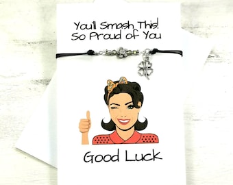 So Proud of you Bracelet Card Gift | You got this Bracelet gift | Good Luck Card  Bracelet  | Proud of you Good Luck Card | Friends Bracelet