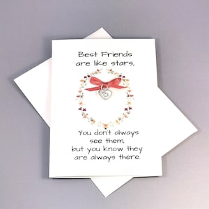 Les bons amis sont comme les étoiles - anniversaire du meilleur ami - Joyeux anniversaire - carte tu me manques - carte d'ami - carte pour le meilleur ami - cadeau d'amis 17