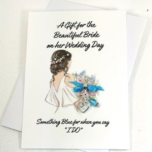 Etwas Blaue Braut | Blumenstrauß-Charme | Etwas Altes | Etwas Neues | Etwas Geliehenes | Etwas Blaues | Hochzeit Braut Geschenk | Brautgeschenk