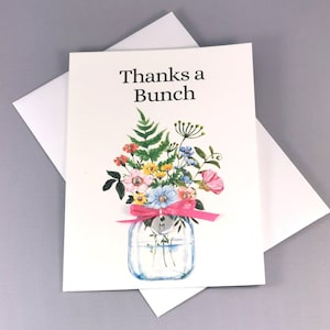 Carte de remerciement | Merci une carte tas | Merci | Carte de remerciement | Carte d'appréciation | carte 3D | Carte florale | Carte de remerciement personnalisée 3D