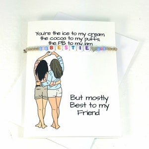 Cadeau Bestie de l'amitié | Cadeau carte bracelet d'anniversaire | Cadeau bracelet d'anniversaire | Cadeau de bracelet d'anniversaire d'amitié | Bracelet Meilleur ami