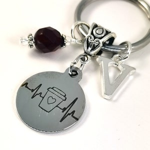 Coffee Gift Keychain - Coffee Lovers Gift - Coffee Cup Keychain for Women - Coffee Gifts for Women - Coffee Keyring - Coffee Themed KEY208