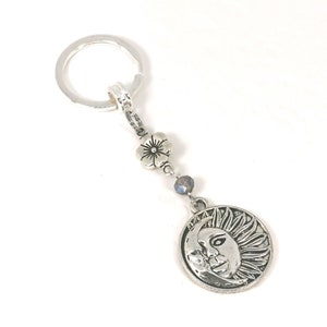 Sun And Moon Keyring, Friendship Keychain, Celestial Keychains, BFF Keyring, Space Keychain, Happiness, Sun Charm, Moon Charm, Best Friends