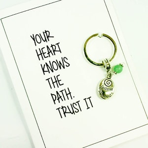 Vertrauen Sie Ihre Herzkarte.  Motivation-Karte.  Inspiration-Keychain-Karte.  KEY017