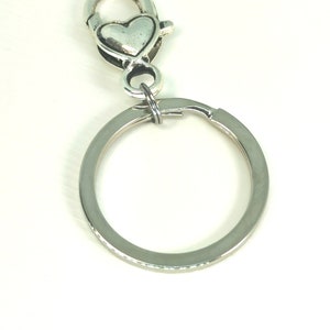 Build a KeyChain Charm Key Ring. Custom Beach Keyring Heart Custom Key Ring with Charms. BKC017 image 3