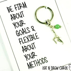 Objectifs et carte de flexibilité.  Carte de motivation.  Inspiration porte-clé carte.  KEY009