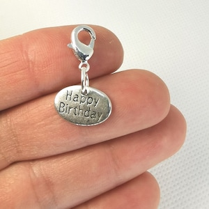 Happy Birthday Charm - Geburtstagsanhänger - Happy Birthday Armband Charm - Geburtstagsgeschenke - Clip on - Geburtstagsfeier - SCC1153