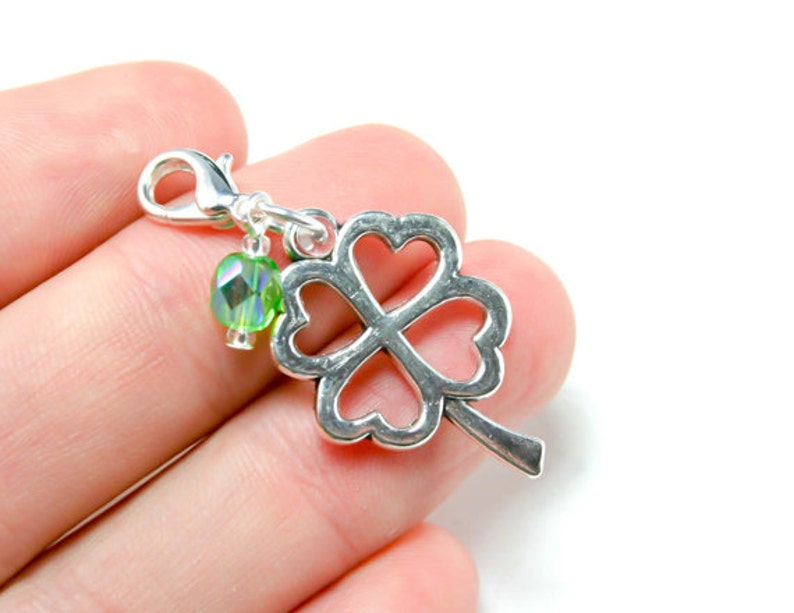 Four Leaf Clover Charm. Double Sided Good Luck Charm. St. Etsy