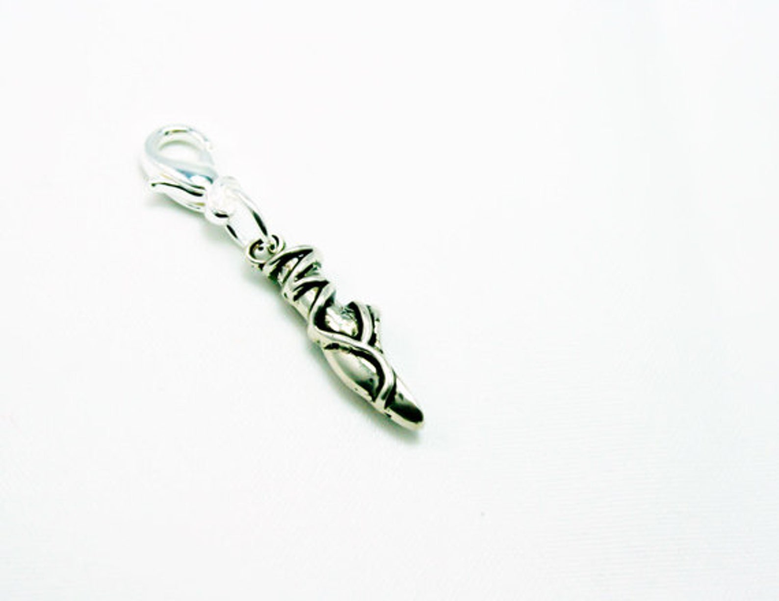 ballet shoes charm. silver dance lover charm. ballet charm. scc422