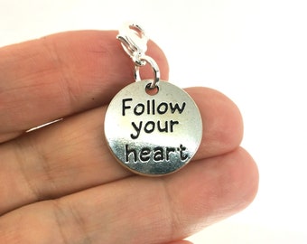 Planner Clip | Follow your heart inspirational reminder | Agenda clip | Planner charm | Agenda Charm | Planner Accessory | Agenda Bling 709